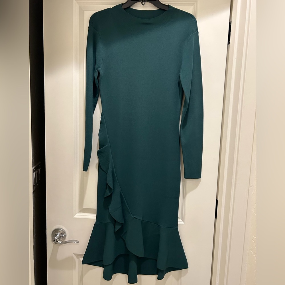 Gianni Bini forest green Sara Sweater dress size M